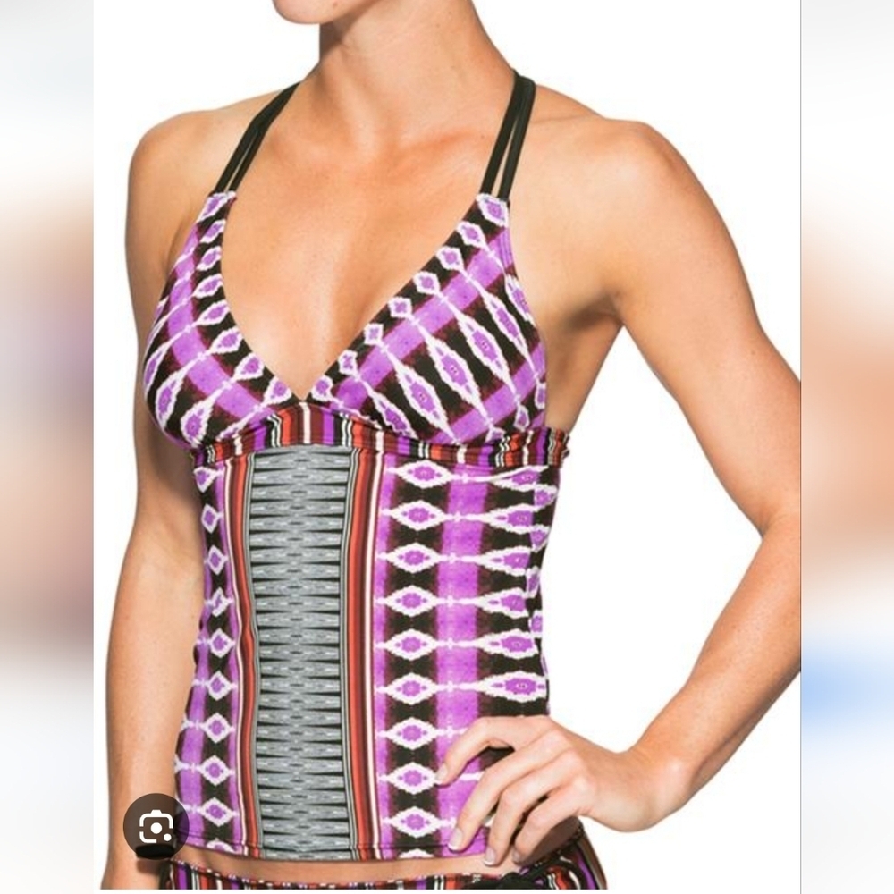 ATHLETA Ariel Tiki Tankini Top And Reversible Bottoms